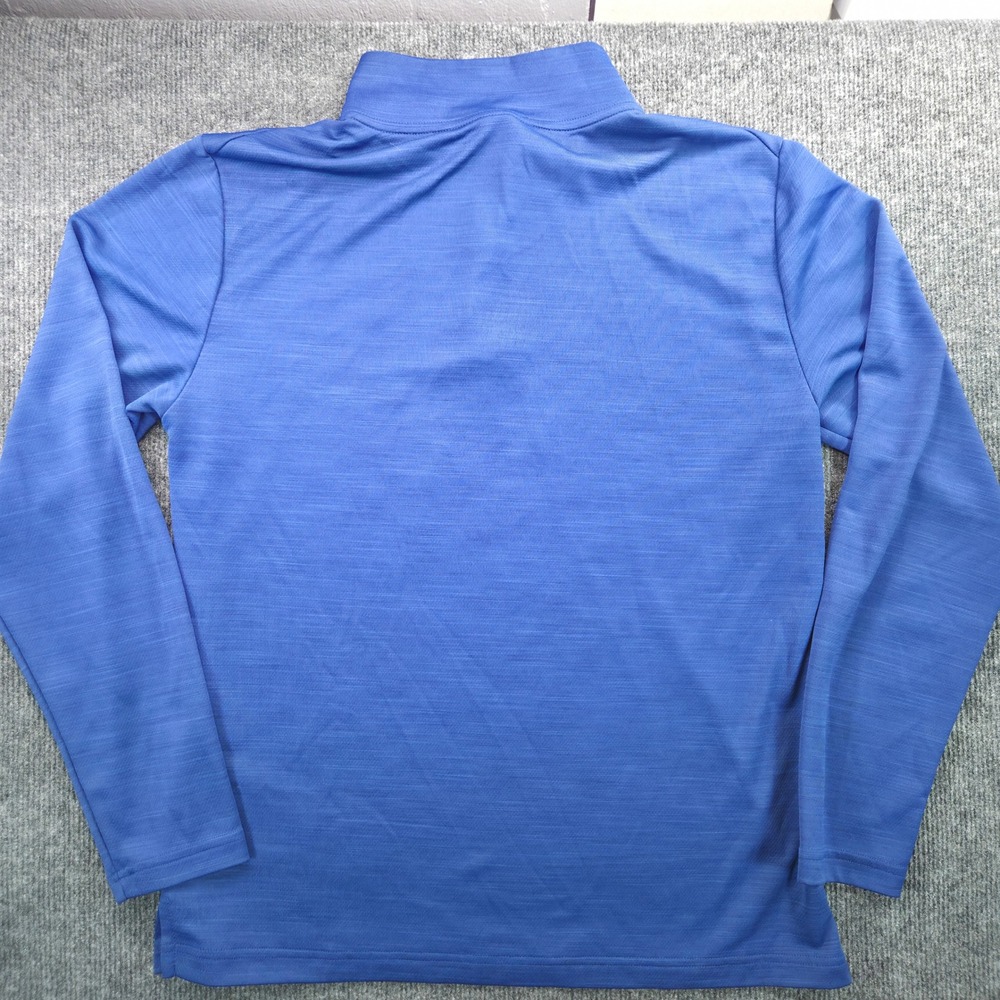 Nike Dri-FIT Quarter Zip Women Medium Blue Polyester Long Sleeve Athletic Top - Picture 8 of 10